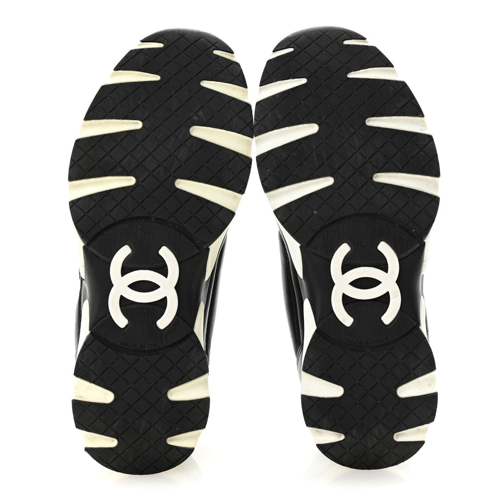 Calfskin CC Sneakers 36 Black