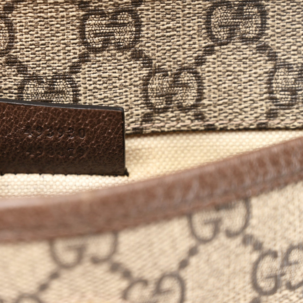 Gucci GG Supreme Monogram Neo Vintage Web Belt Bag Brown