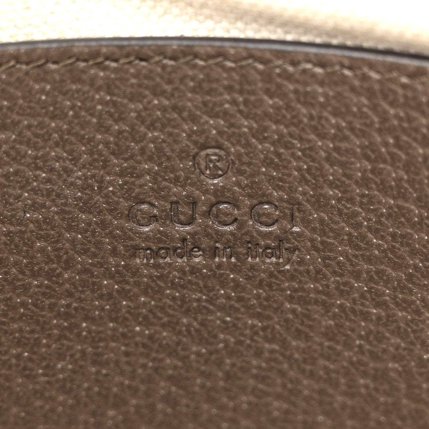 Gucci GG Supreme Monogram Textured Dollar Calfskin Web Small Ophidia GG Handbag Beige Ebony New Acero