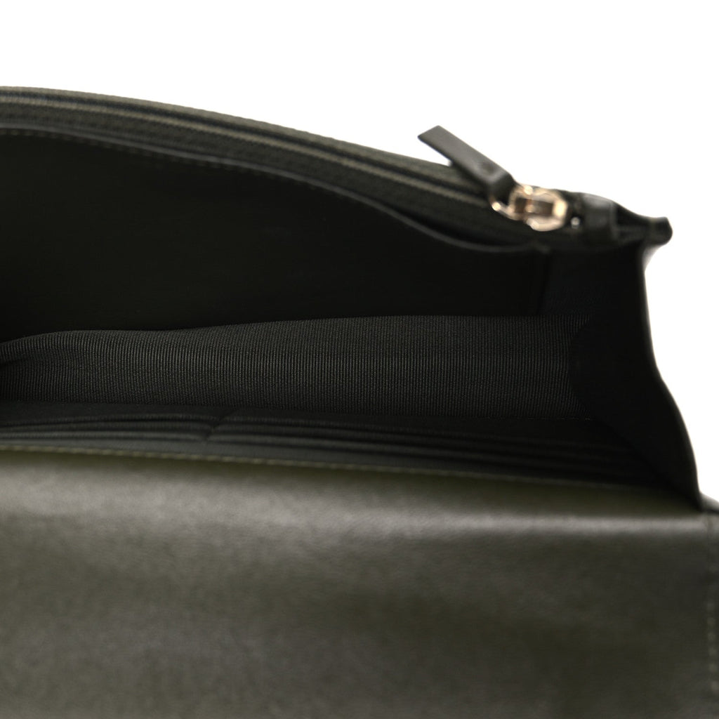 Chanel Lambskin Quilted Chanel 19 Wallet On Chain WOC Dark Green