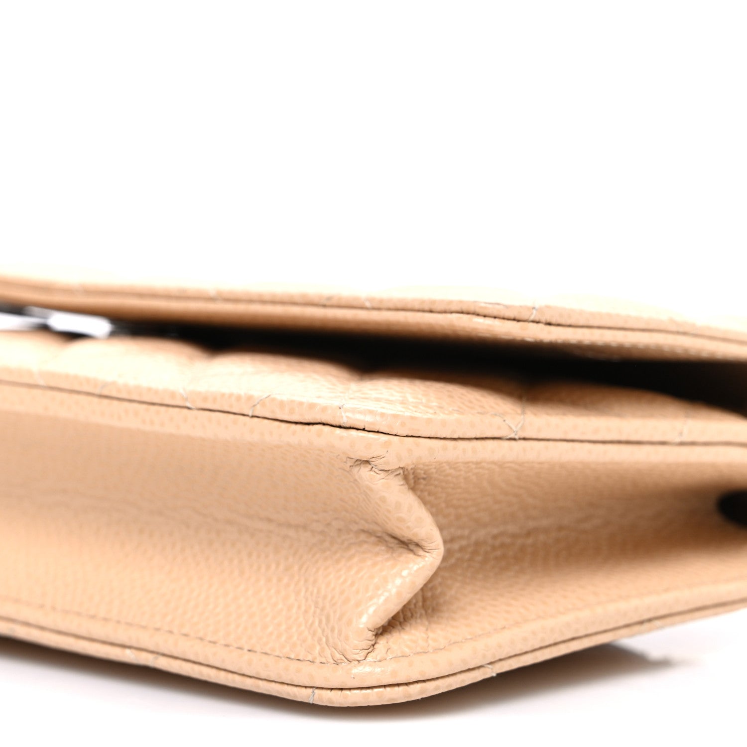 Chanel Caviar Quilted Wallet on Chain WOC Beige