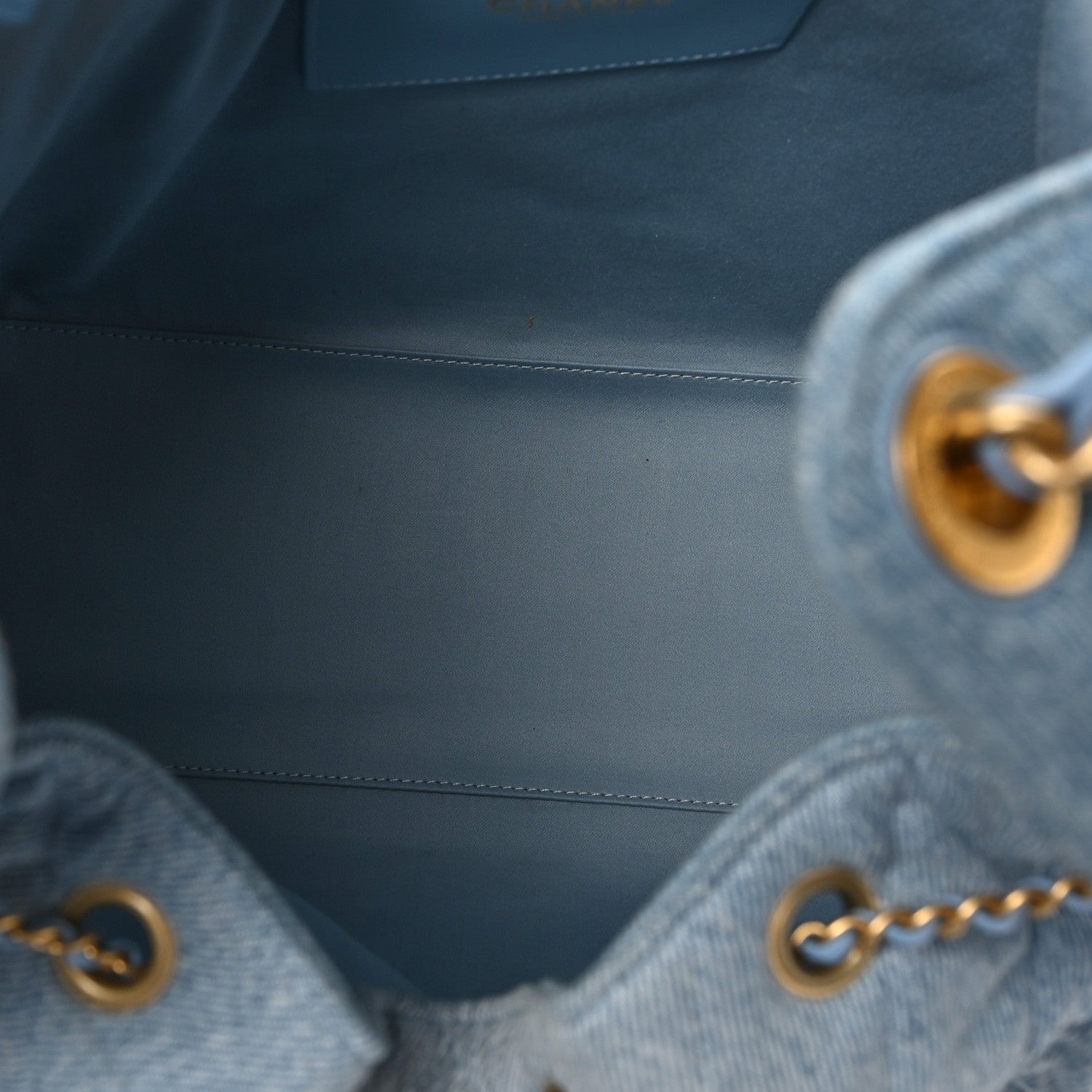Chanel Washed Denim Quilted Medium Chanel 25 Handbag Blue