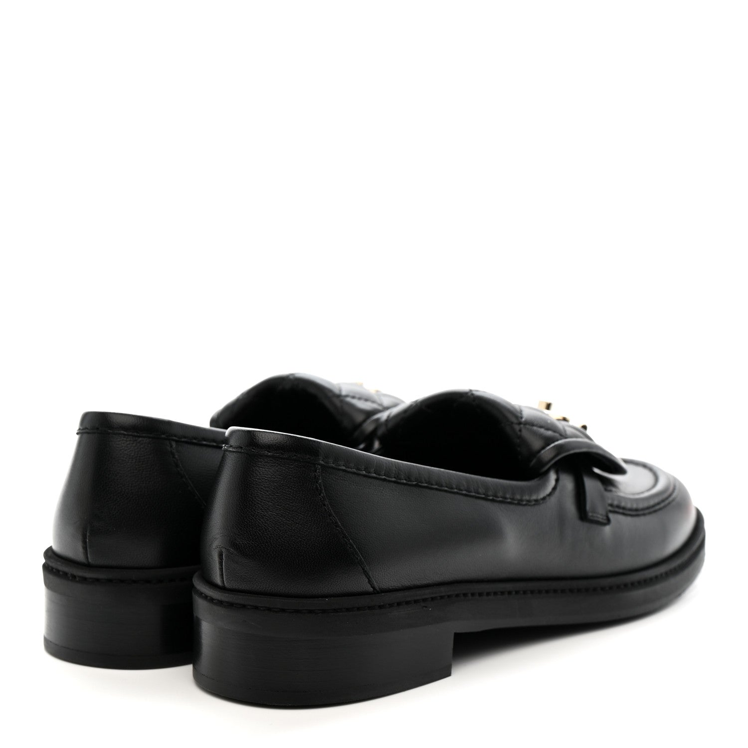 Lambskin Quilted CC Turnlock Loafers 39.5 Black