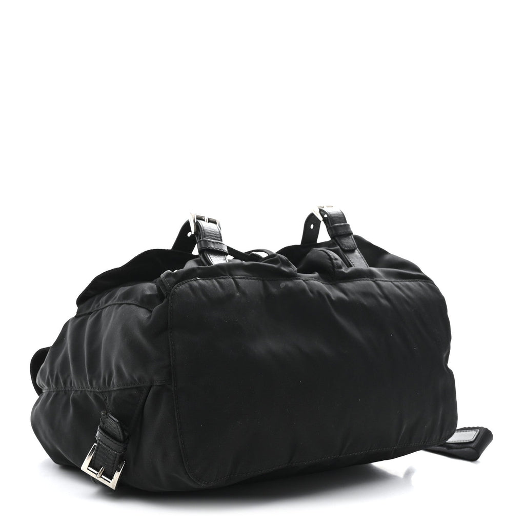 Prada Tessuto Nylon Saffiano Medium Backpack Black