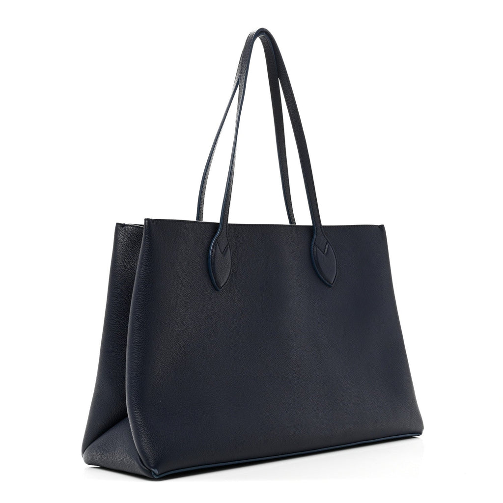 Louis Vuitton Grained Calfskin Lockme Shopper Navy