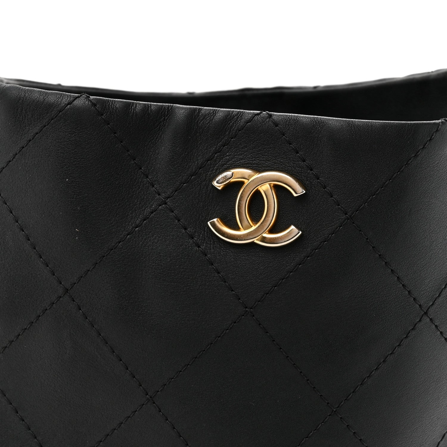 Chanel Calfskin Stitched Hobo Black