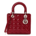 Christian Dior Patent Cannage Medium Lady Dior Red