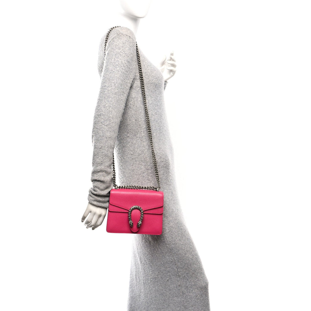 Gucci Calfskin Mini Dionysus Shoulder Bag Box Pink