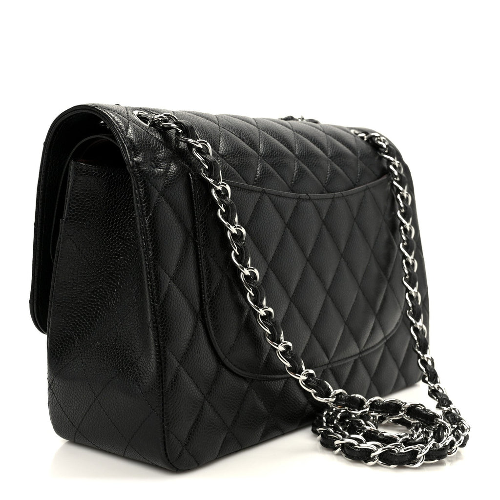 Chanel Caviar Quilted Jumbo Double Flap Black