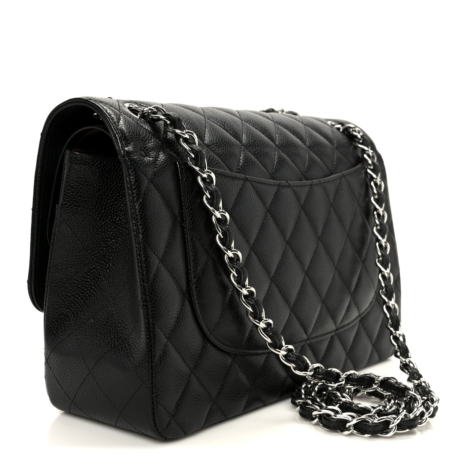 Chanel Caviar Quilted Jumbo Double Flap Black