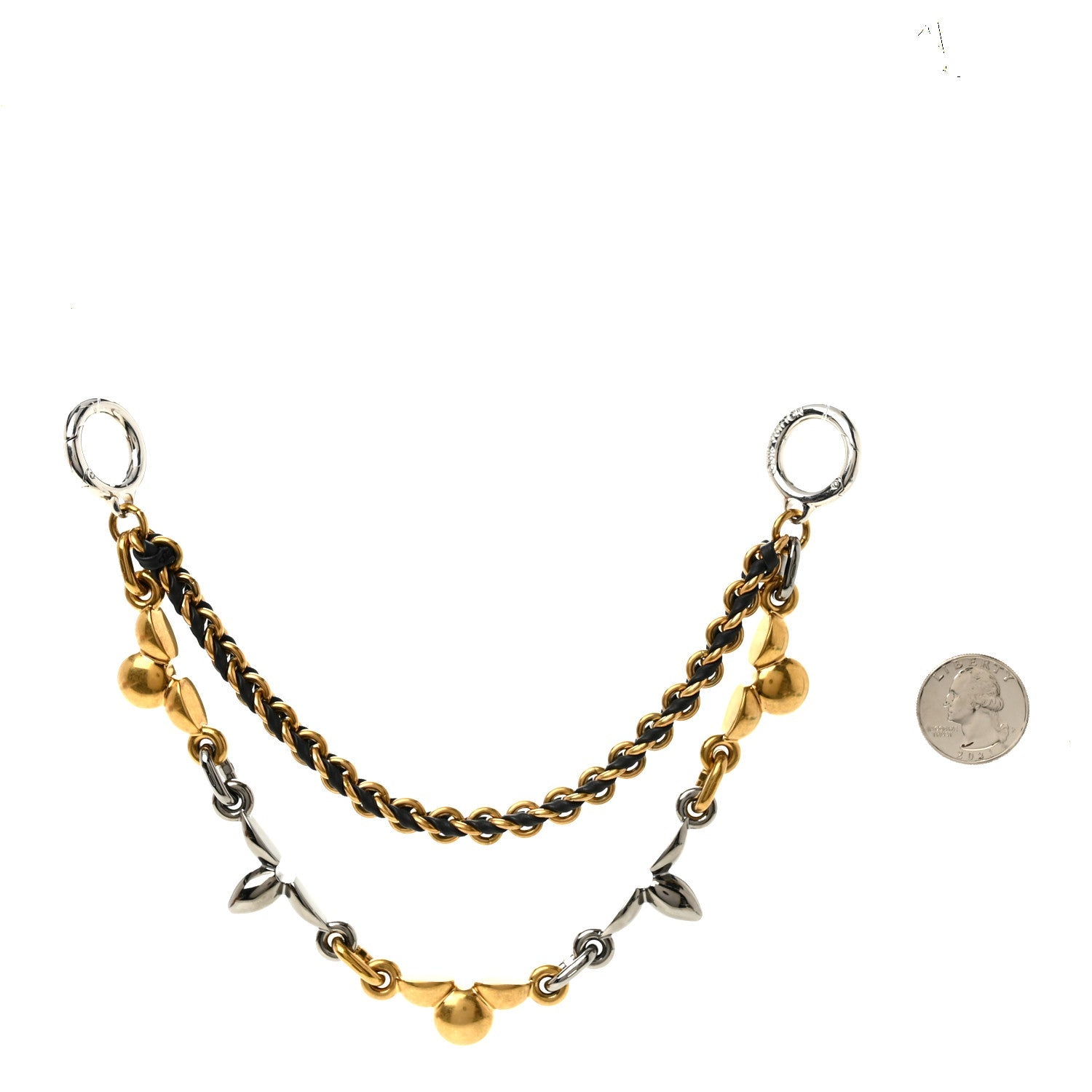Louis Vuitton Metal Chain Belt and Bag Charm