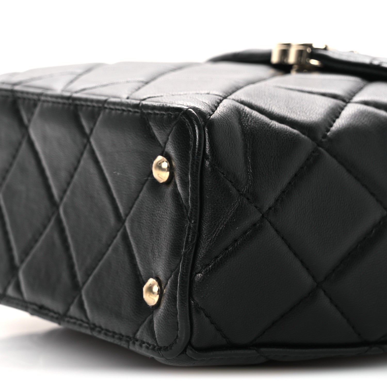 Chanel Lambskin Quilted Small Box Bag Black