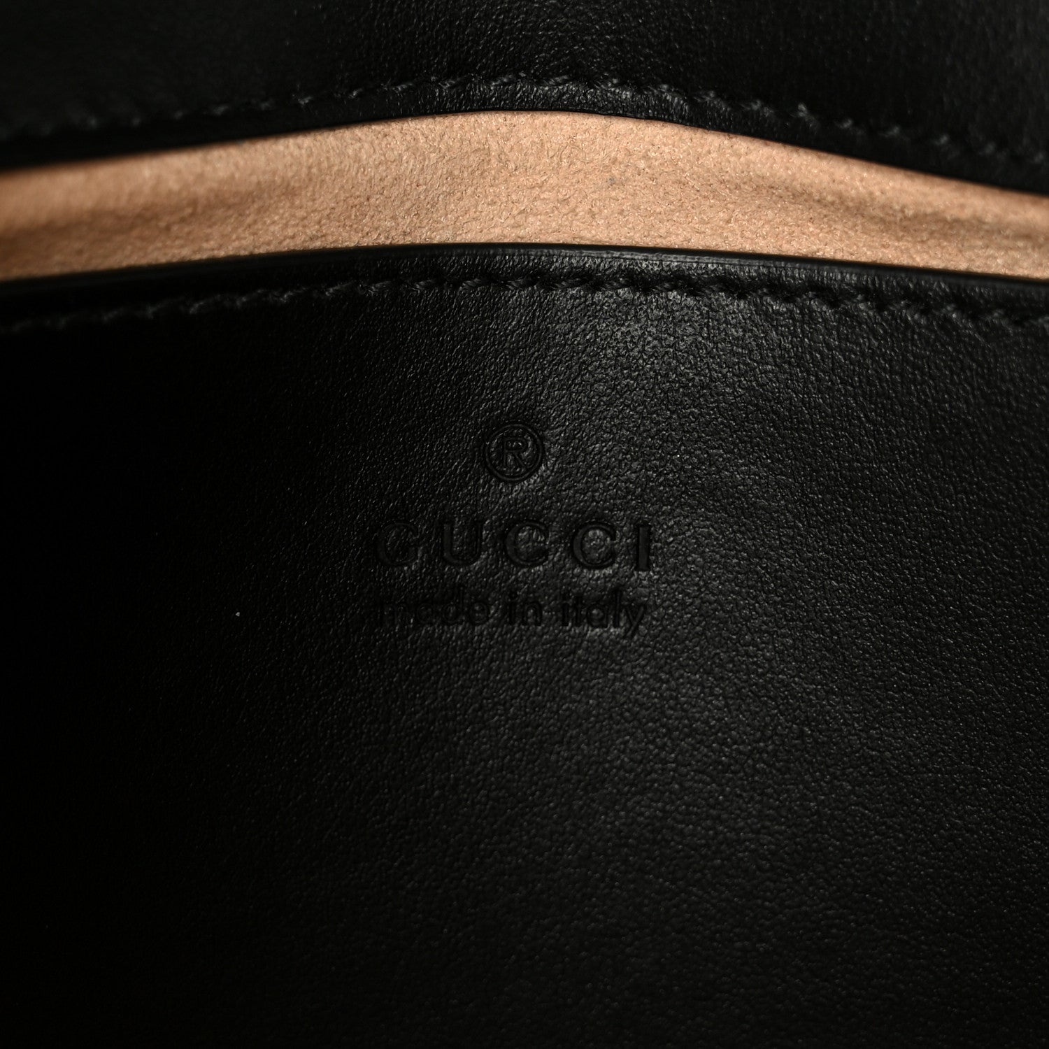 Gucci Calfskin Matelasse Mini GG Marmont Shoulder Bag Black