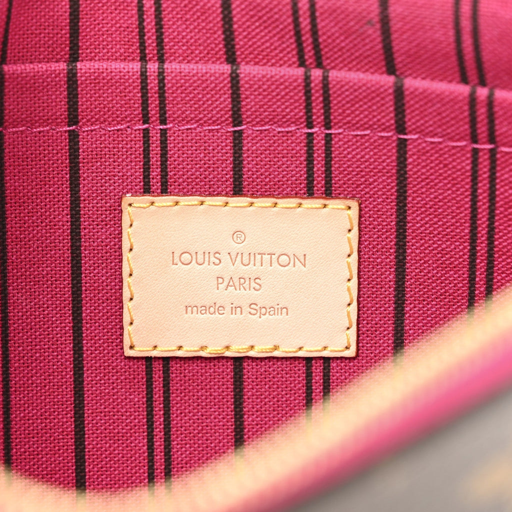 Louis Vuitton Monogram Neverfull MM GM Pochette Pivoine