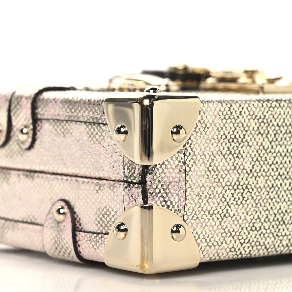 Louis Vuitton Lizard Petite Malle Silver