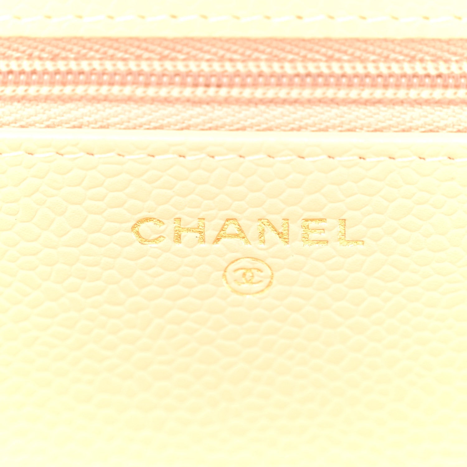 Chanel Caviar Quilted Wallet on Chain WOC Beige