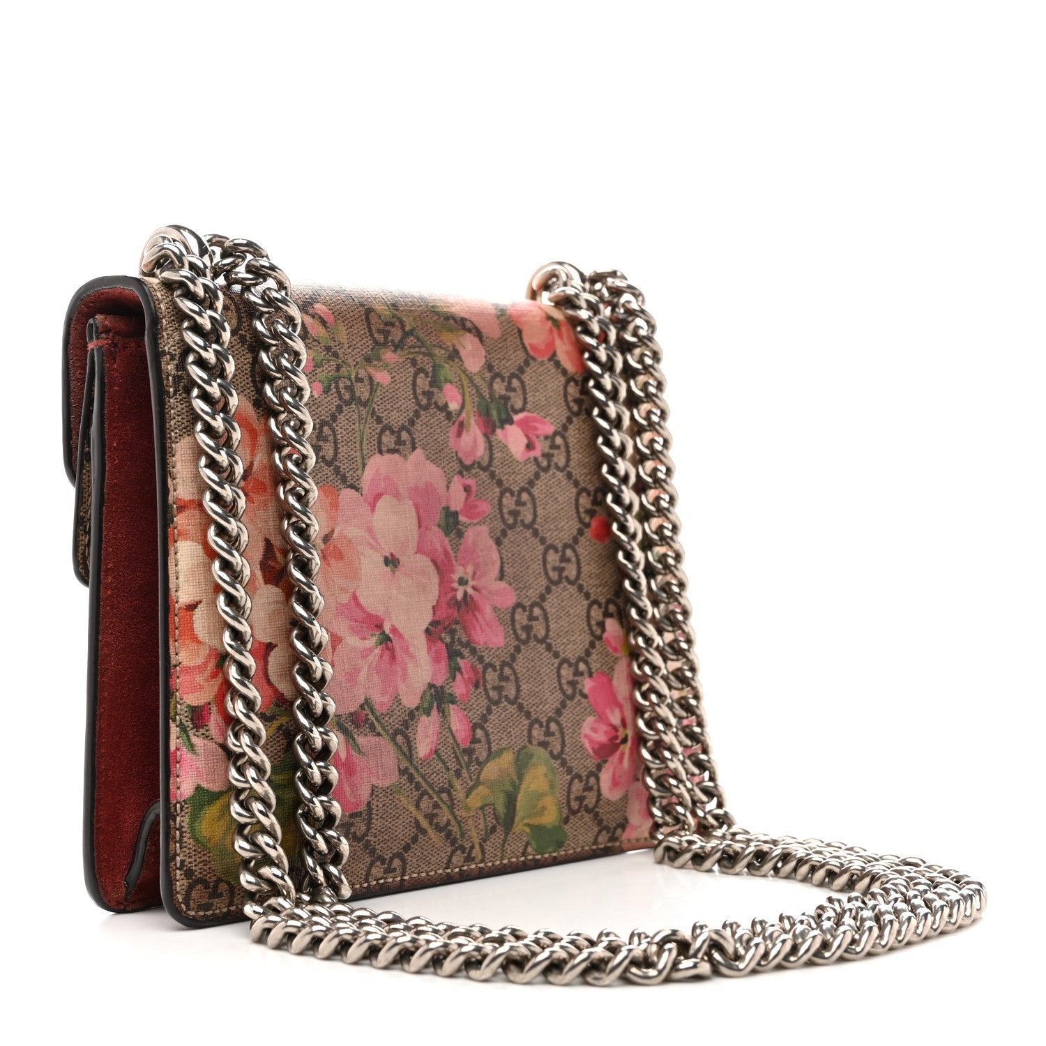 Gucci GG Supreme Monogram Blooms Mini Dionysus Shoulder Bag Beige Multicolor Dry Rose