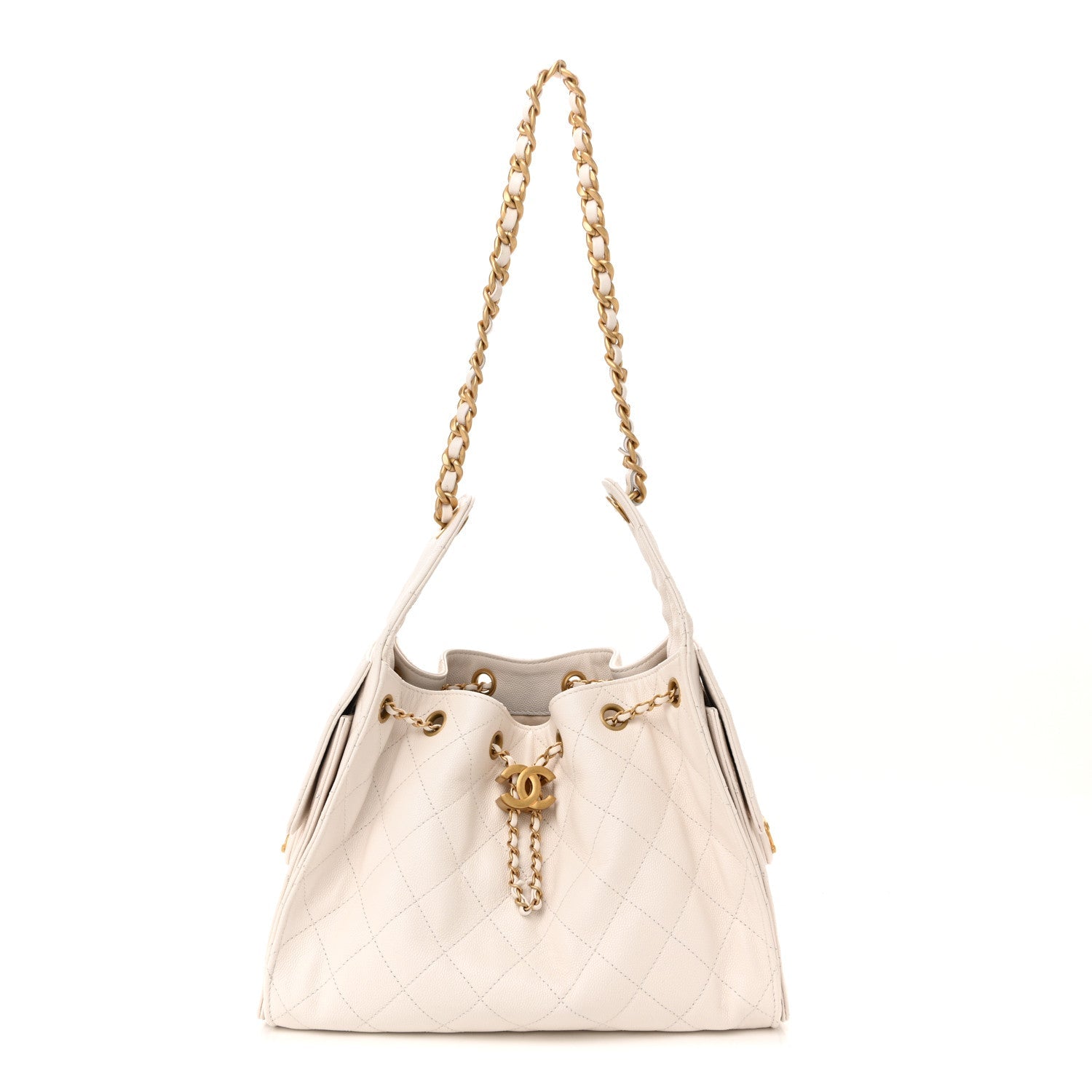 Chanel Caviar Quilted Small Chanel 25 Handbag White