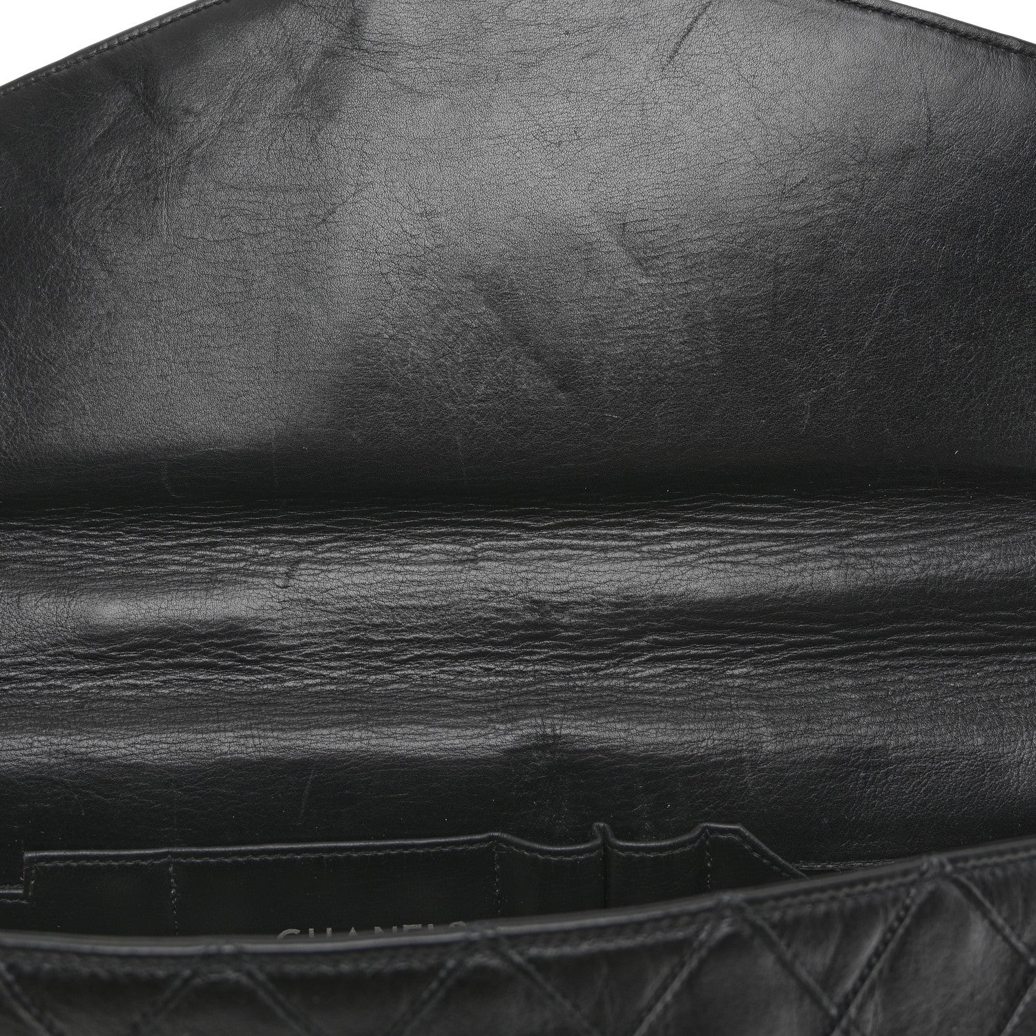 Chanel Lambskin Stitched Briefcase Bag Black