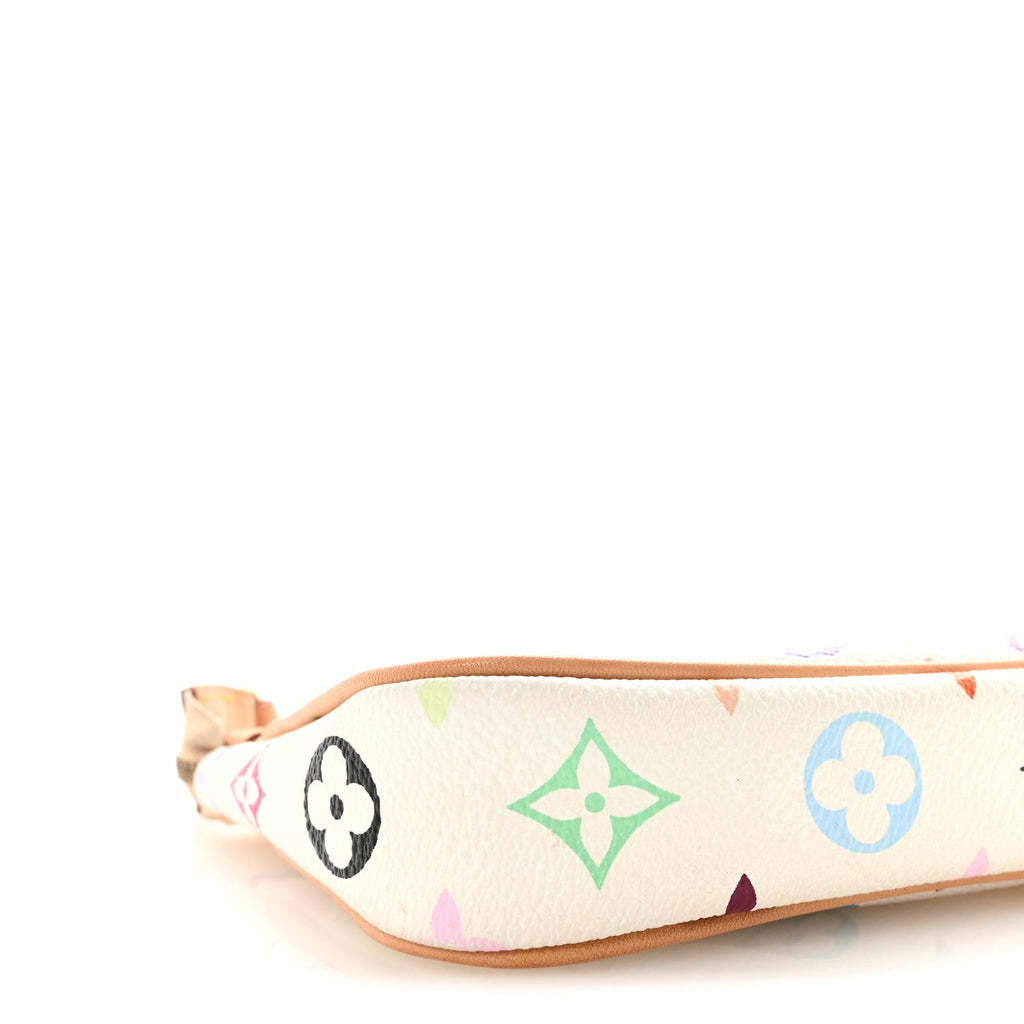 Louis Vuitton Monogram Multicolor Pochette Accessories White
