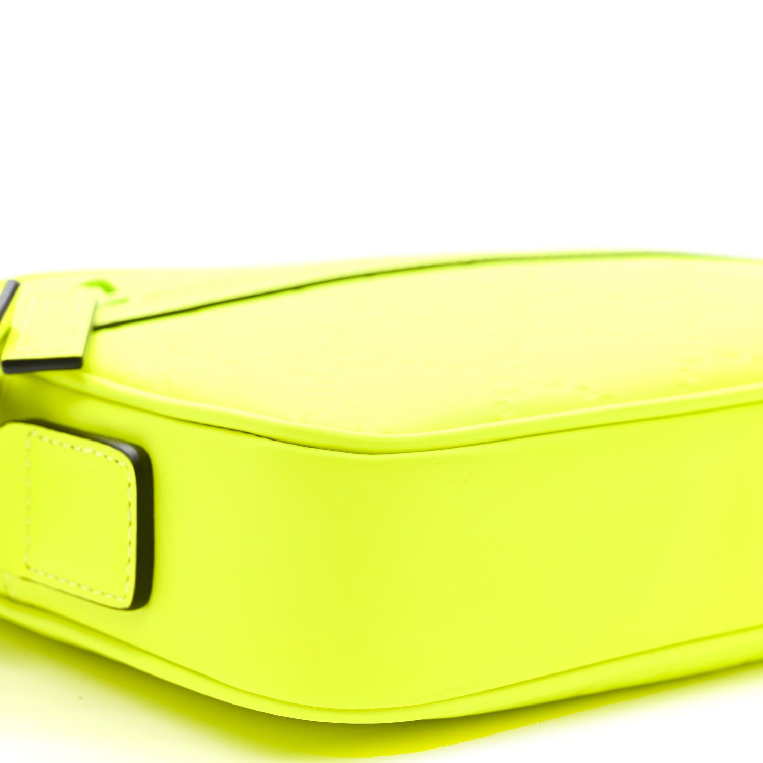 Gucci Rubber Effect Monogram GG Crossbody Bag Fluorescent Yellow