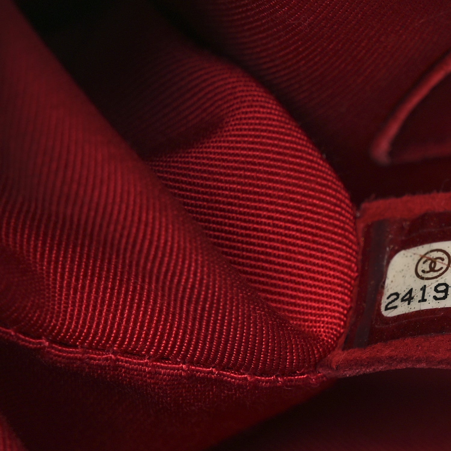 Chanel Caviar Chevron Quilted Small Single Flap Red