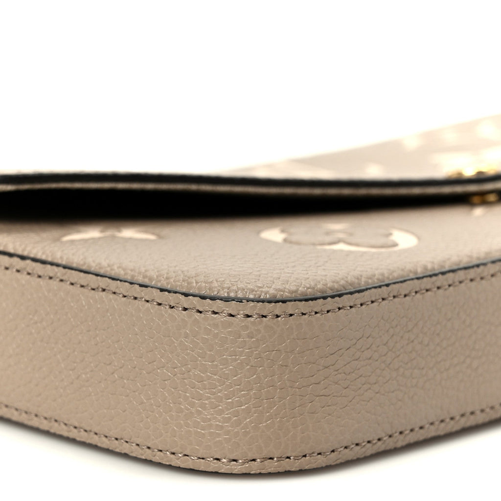 Louis Vuitton Empreinte Monogram Giant Felicie Pochette Tourterelle Creme