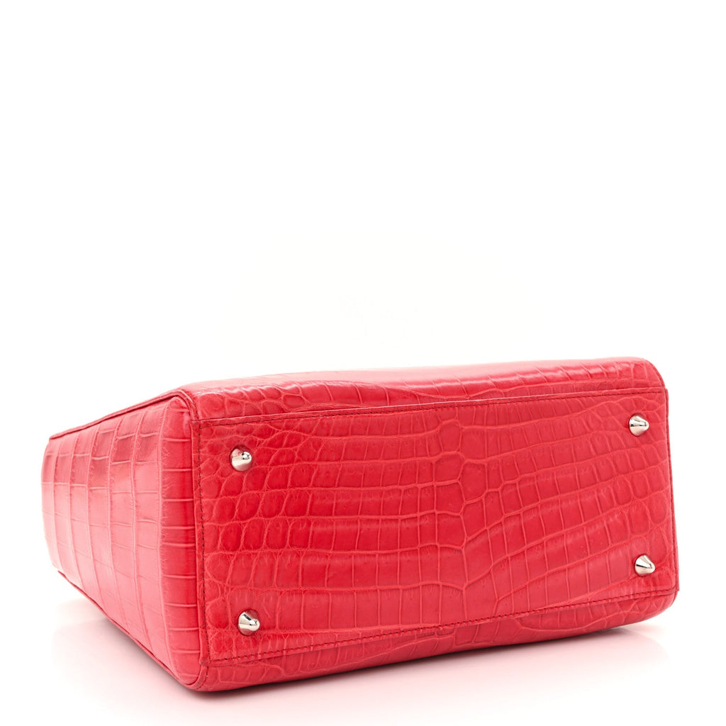 Christian Dior Alligator Medium Lady Dior Red