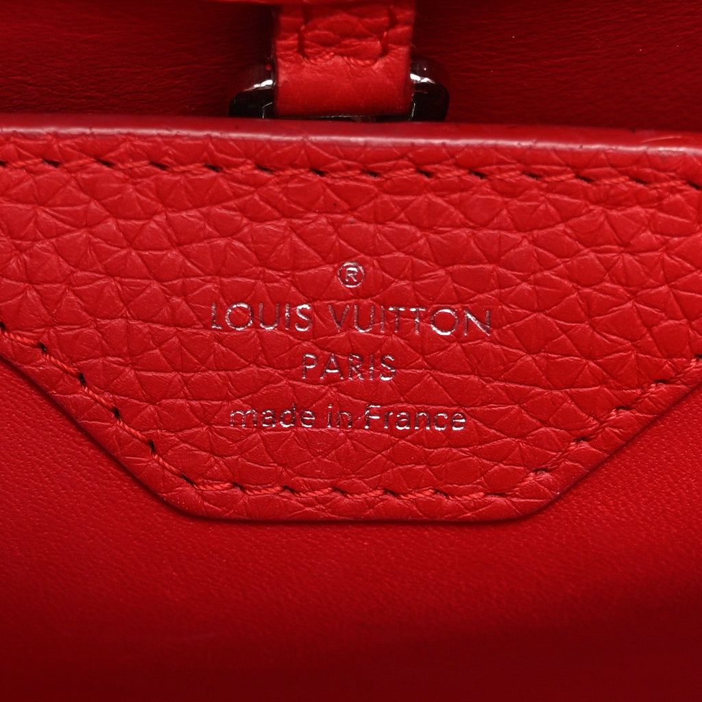 Louis Vuitton Taurillon Capucines BB Scarlet Red