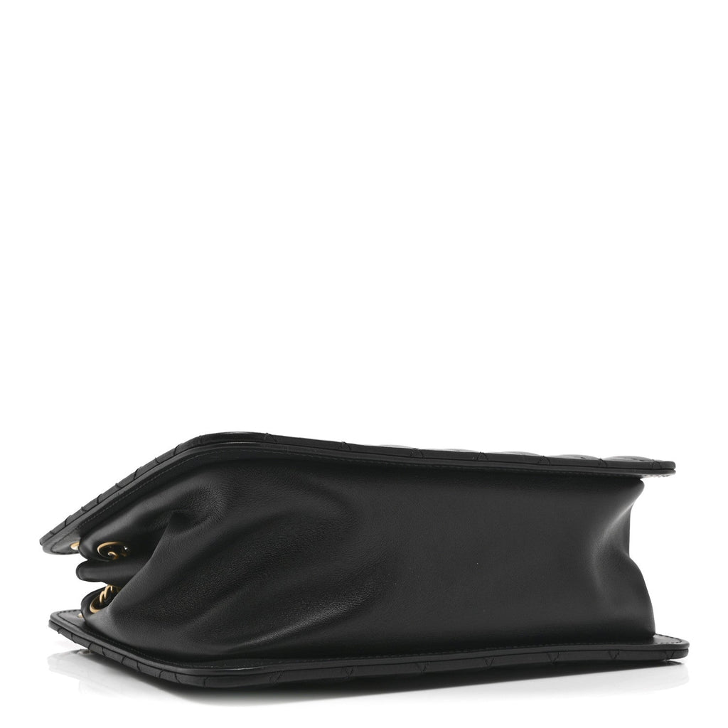 Chanel Calfskin Quilted CC Chain Accordion Tote Black