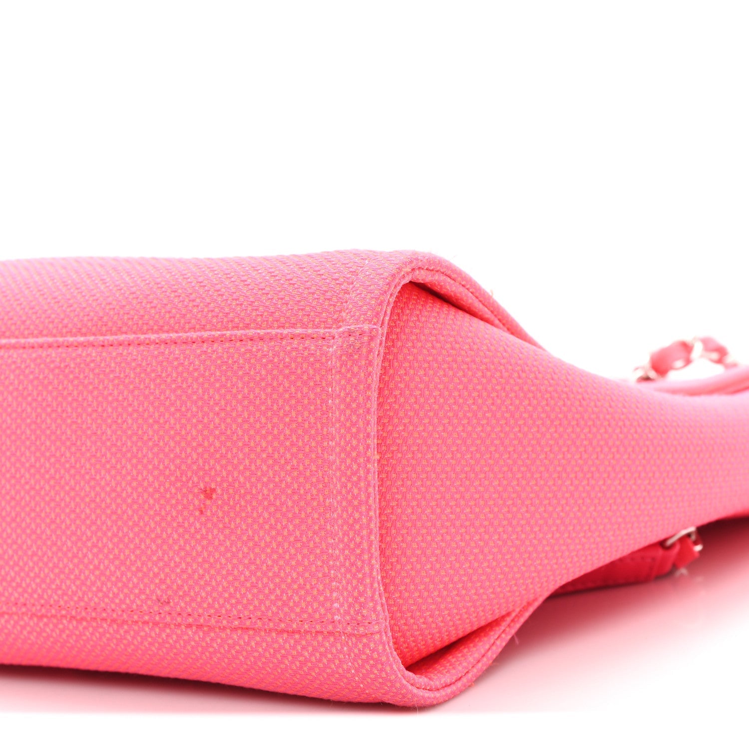 Chanel Canvas Mini Deauville Tote Pink Orange