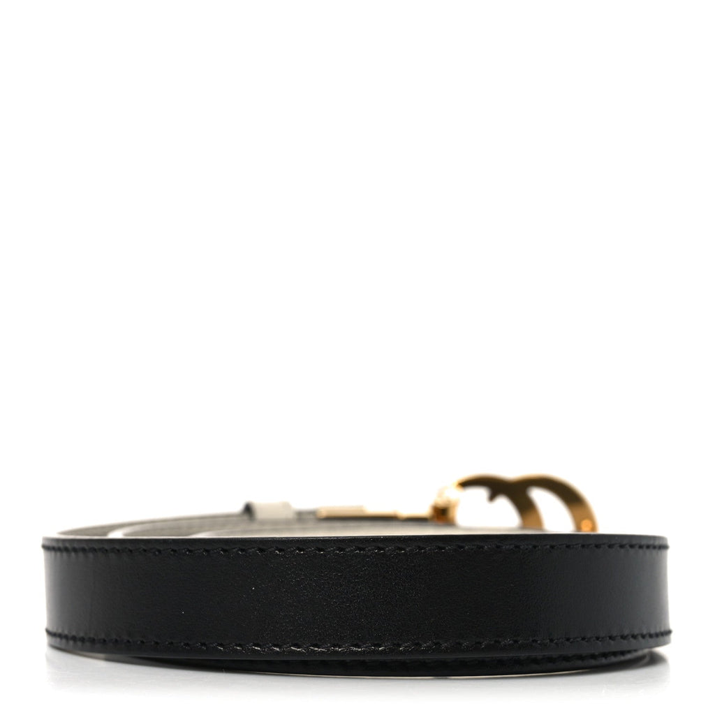 Gucci Calfskin Double G 20mm Belt Black