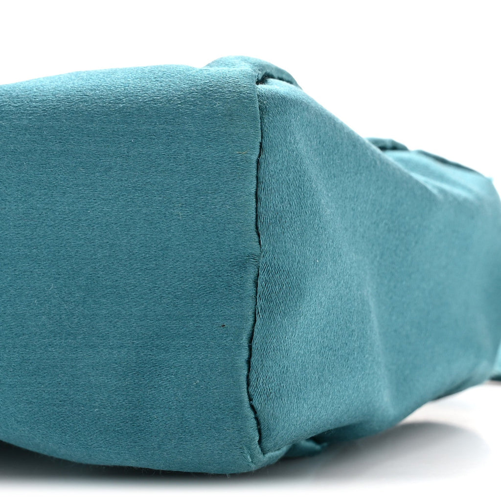 Prada Satin Soft Evening Bag Turchese