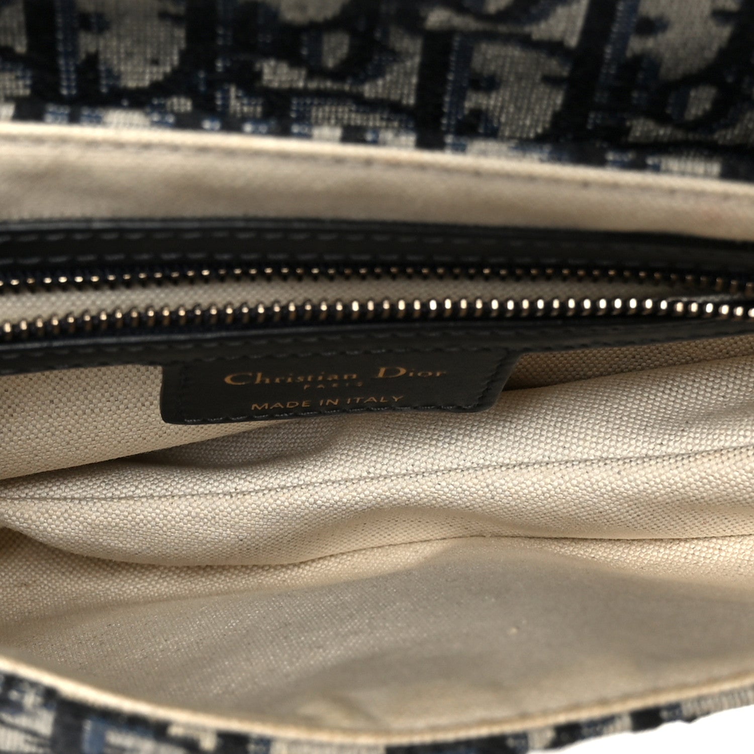 Christian Dior Oblique Saddle Bag Blue