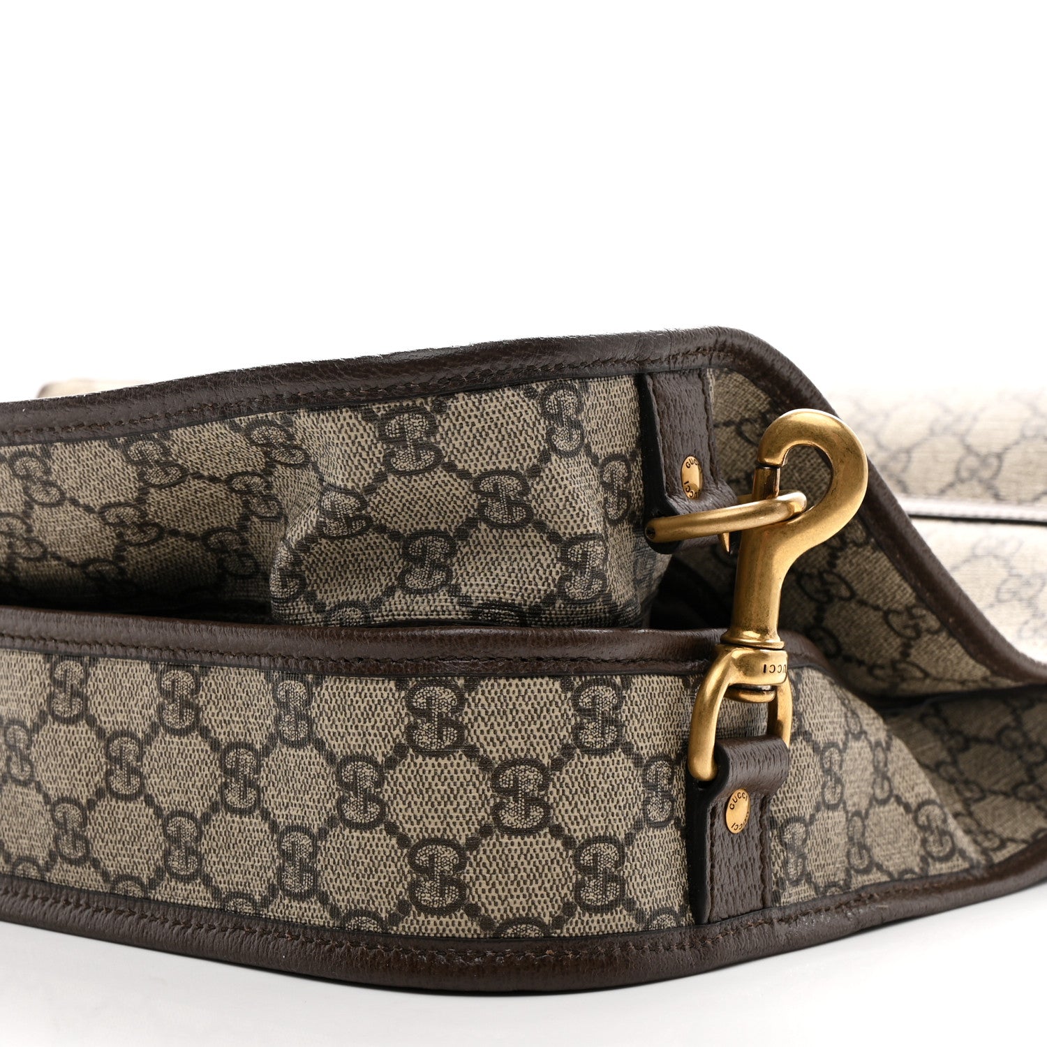 Gucci GG Supreme Monogram Textured Dollar Calfskin Web Ophidia Savoy Garment Bag Beige Ebony New Acero
