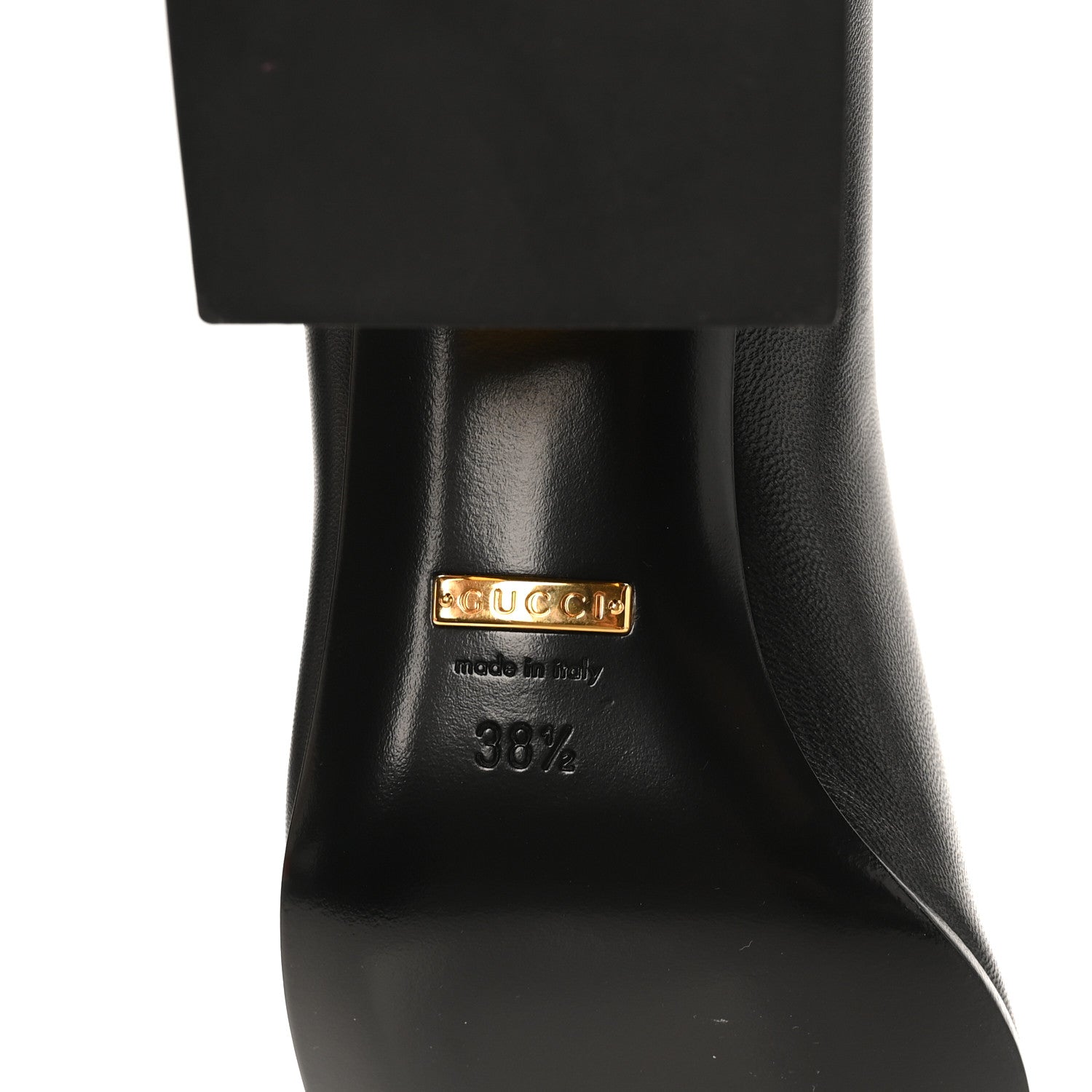 Gucci Malaga Kid Horsebit 75mm Pumps 38.5 Black