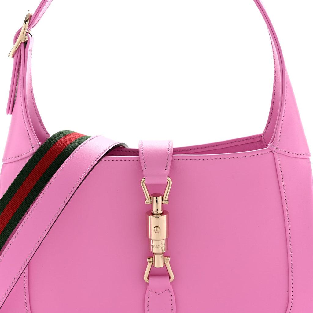 Gucci Ancora Calfskin Web Medium Jackie 1961 Hobo Pink