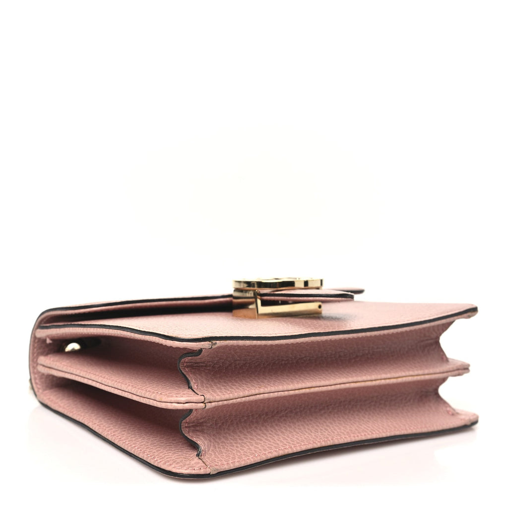 Gucci Dollar Calfskin Small Interlocking G Shoulder Bag Soft Pink