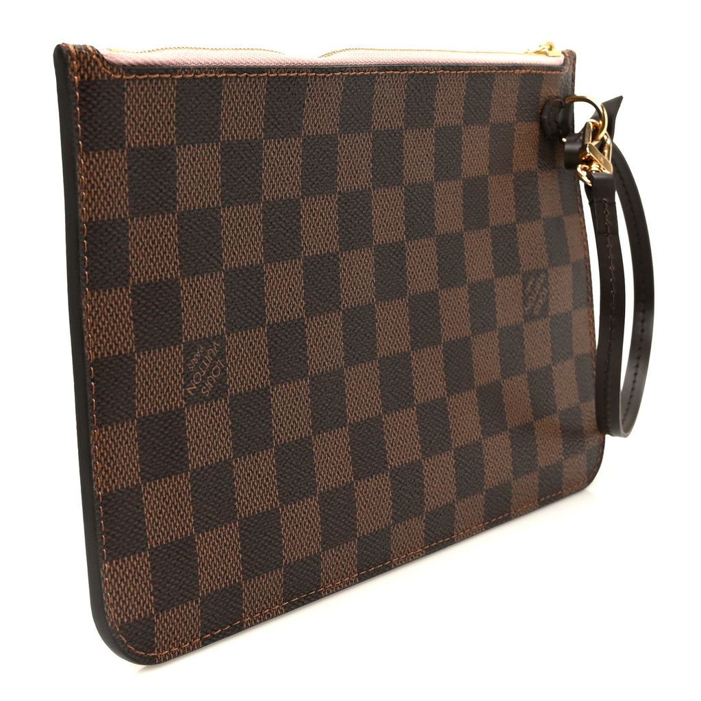 Louis Vuitton Damier Ebene Neverfull MM GM Pochette Rose Ballerine