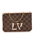 Louis Vuitton Damier Ebene Double Zip Pochette