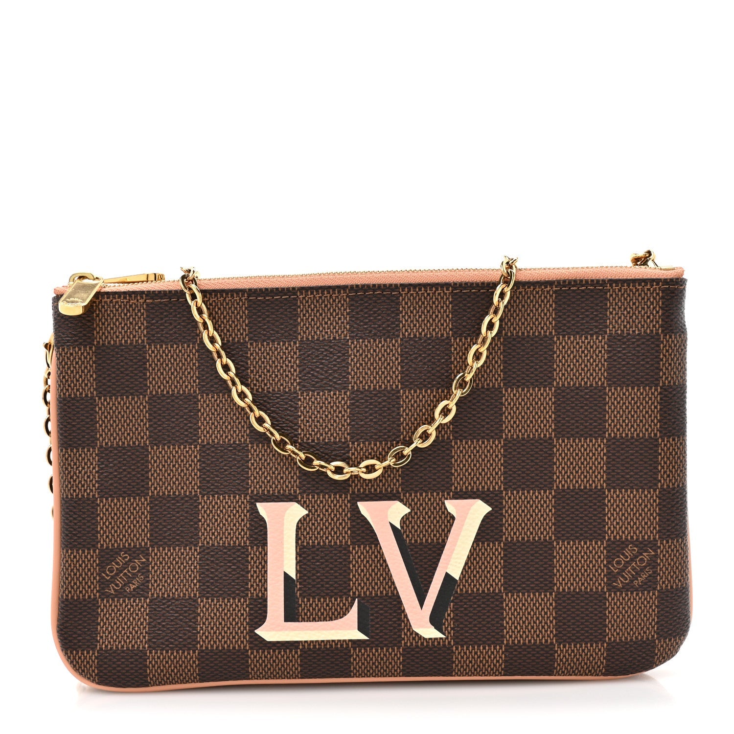 Louis Vuitton Damier Ebene Double Zip Pochette