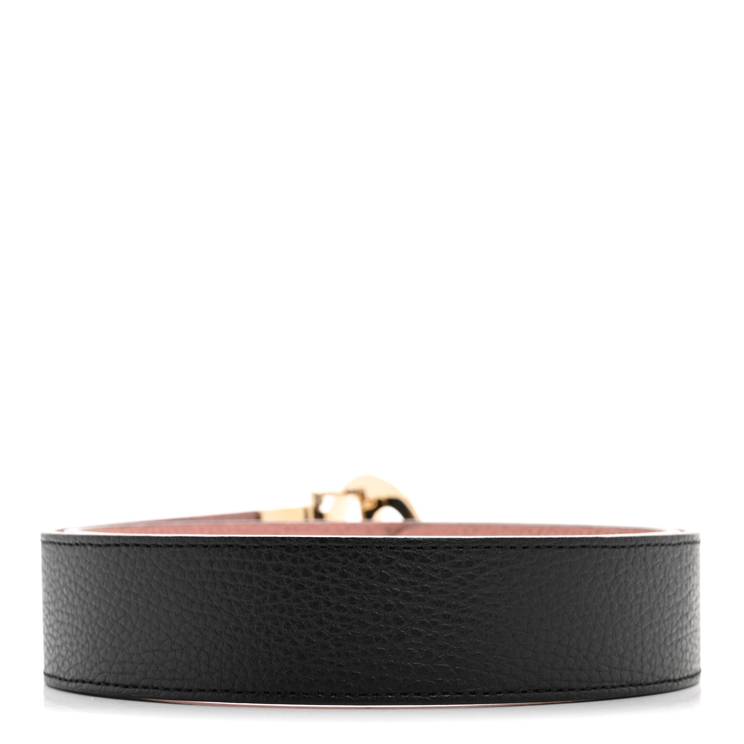 Gucci Calfskin 1973 Reversible Belt 90 36 Black Pink