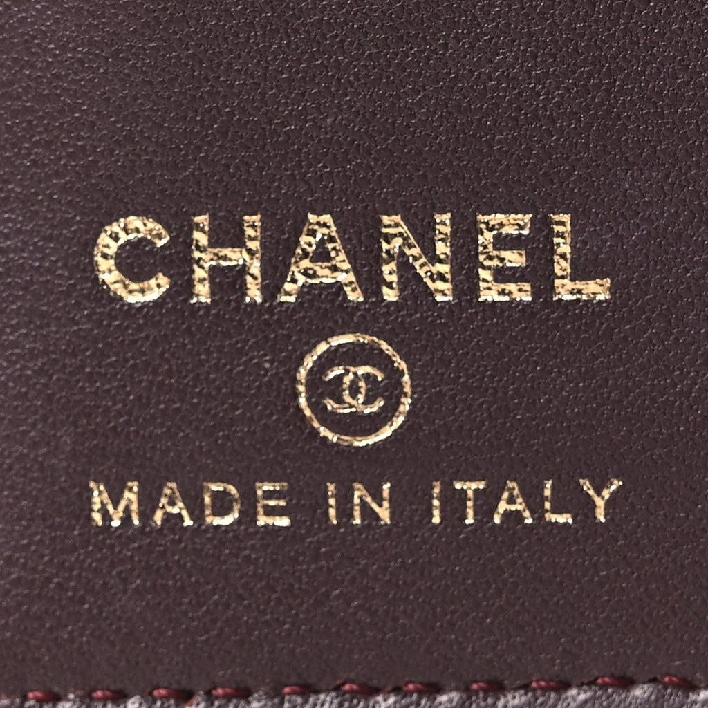 Chanel Lambskin Quilted Passport Holder Black