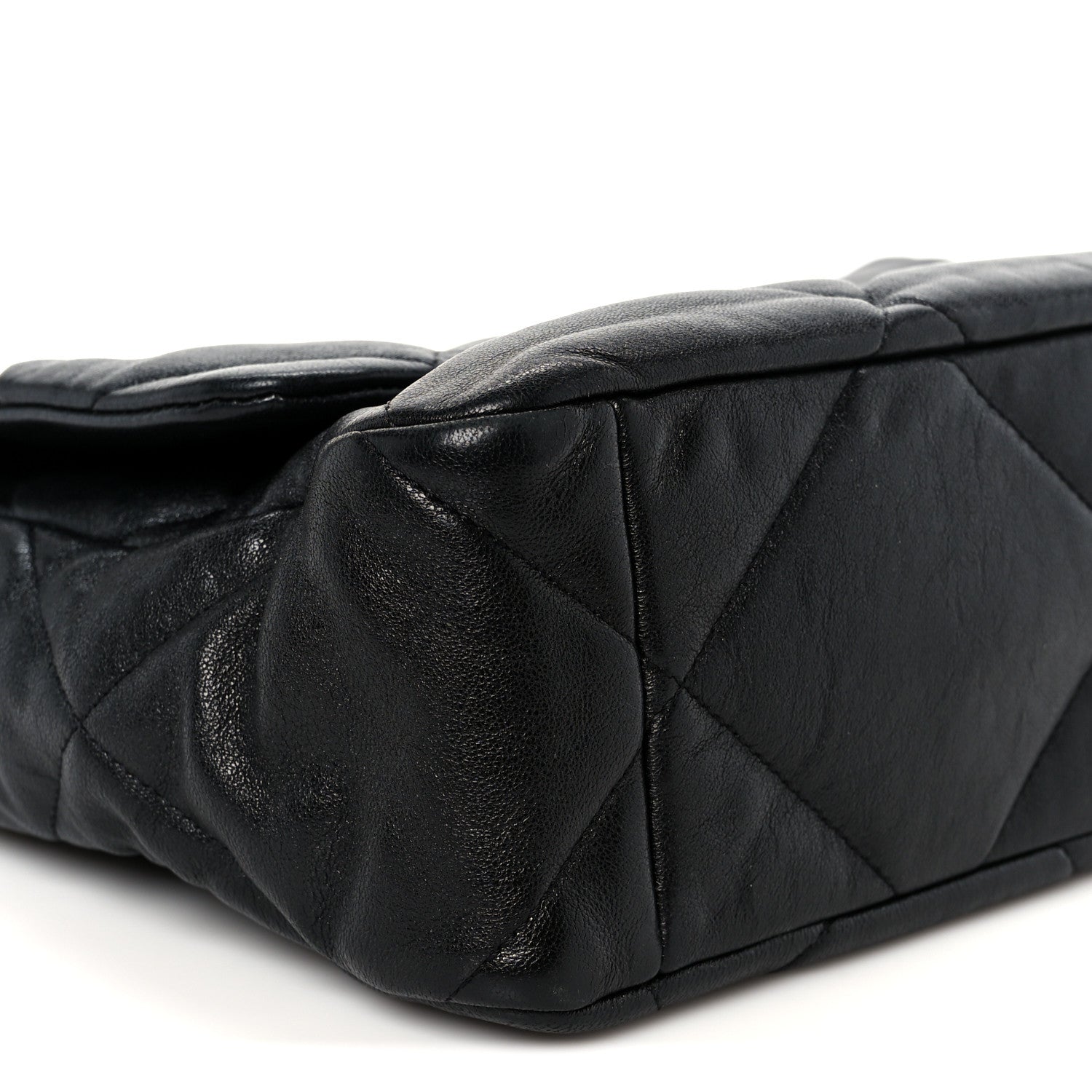 Chanel Goatskin Quilted Large Chanel 19 Flap Black