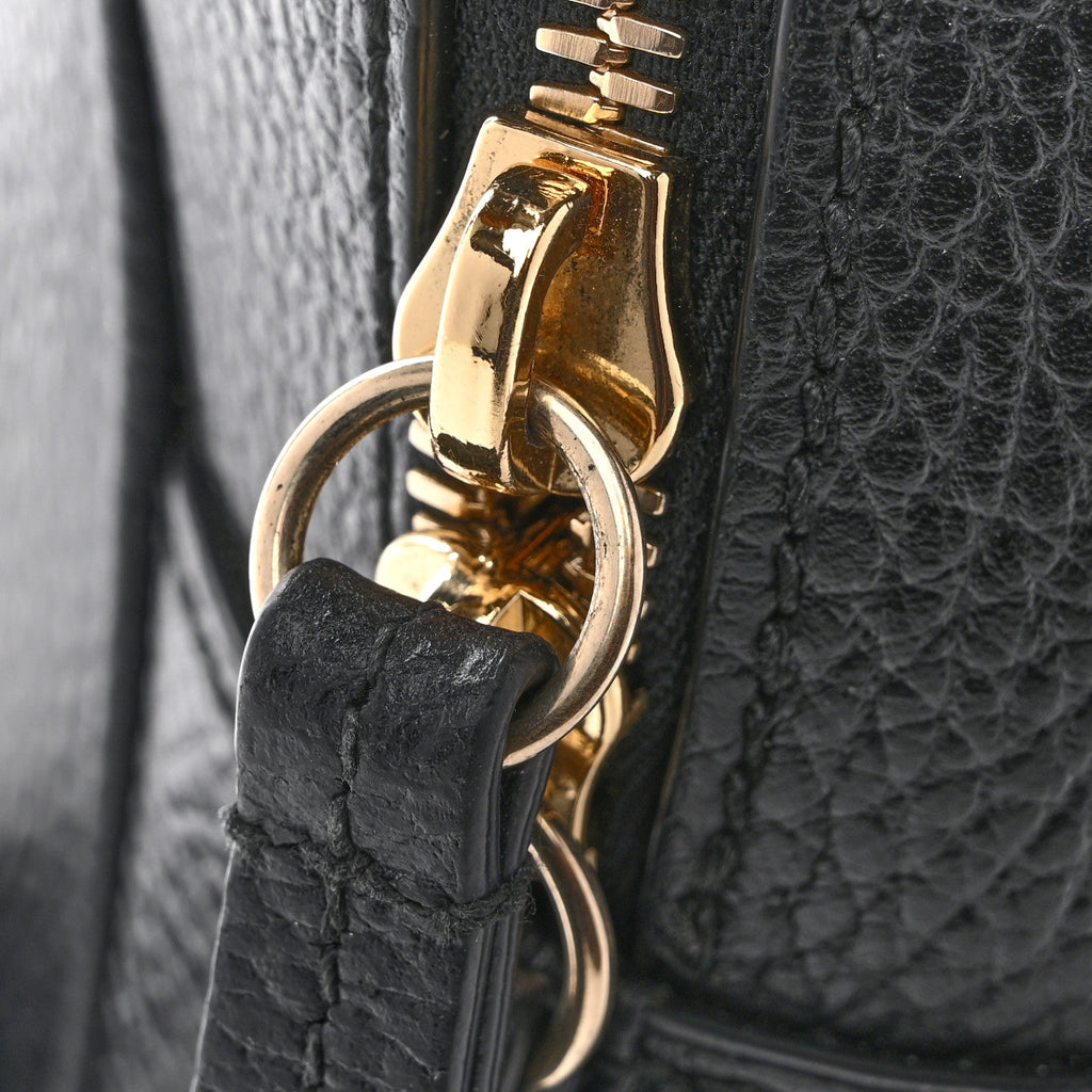 Gucci Pebbled Calfskin Soho Chain Backpack Black