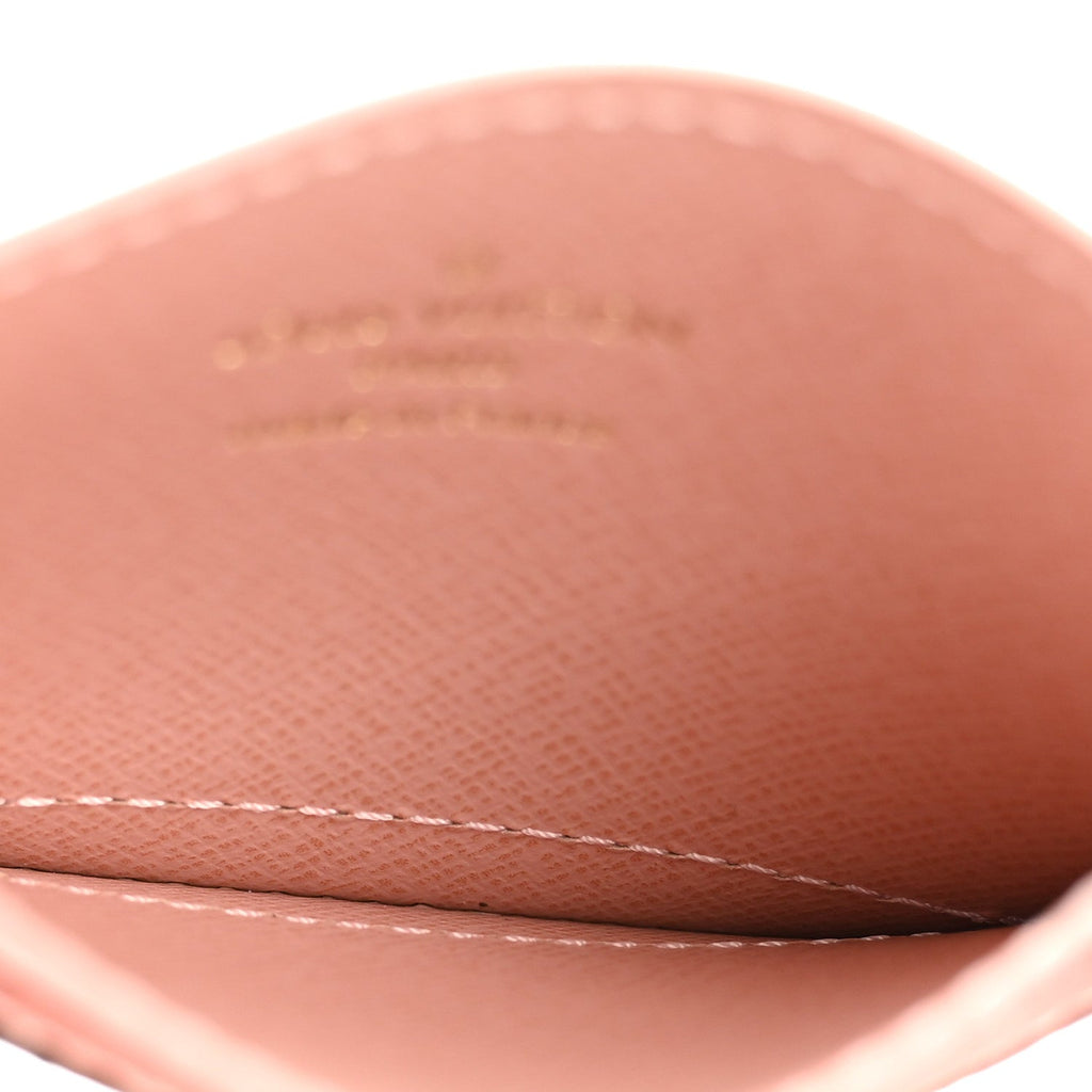 Louis Vuitton Monogram LV Charms Card Holder Rose Ballerine