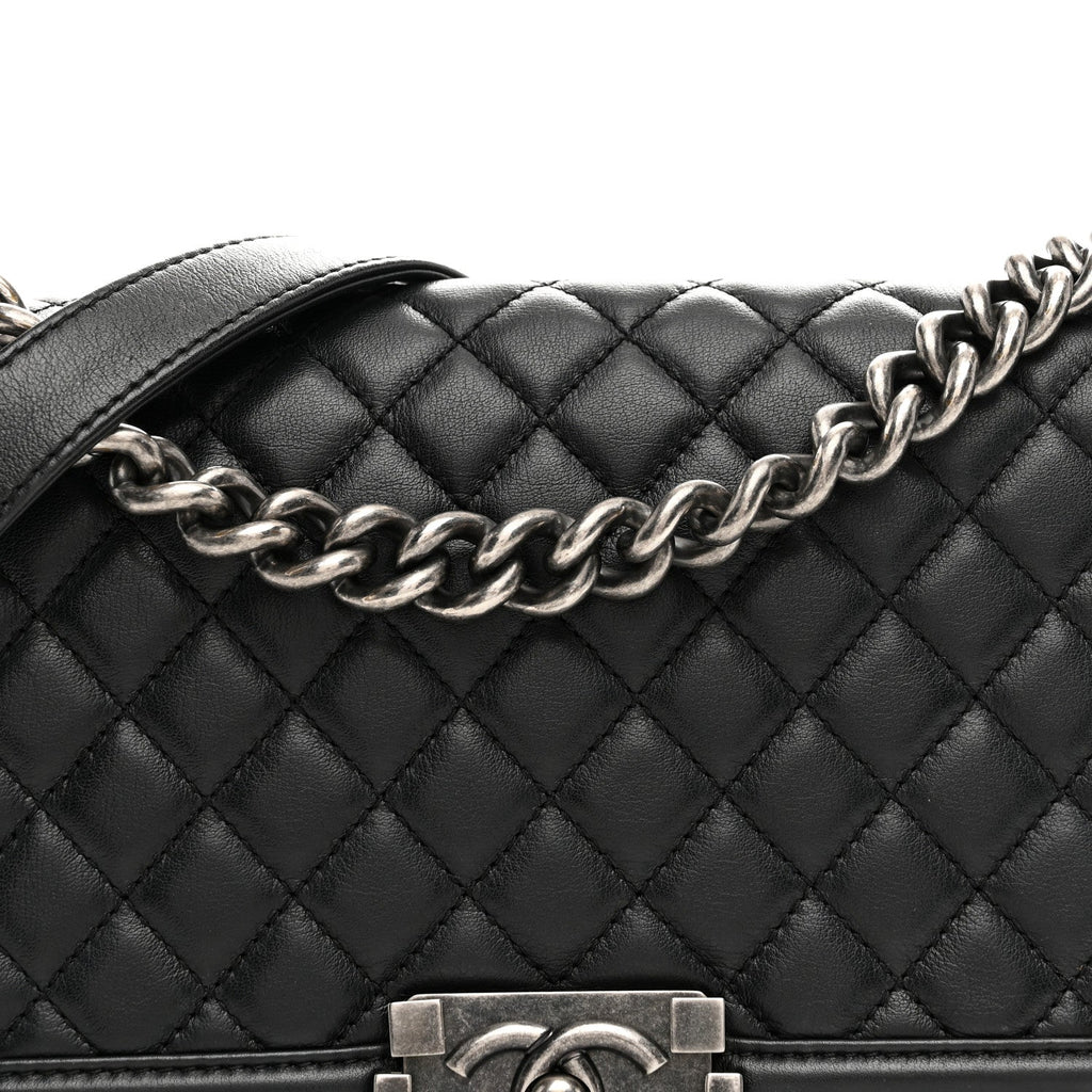 Chanel Calfskin Quilted Medium Boy Flap Black