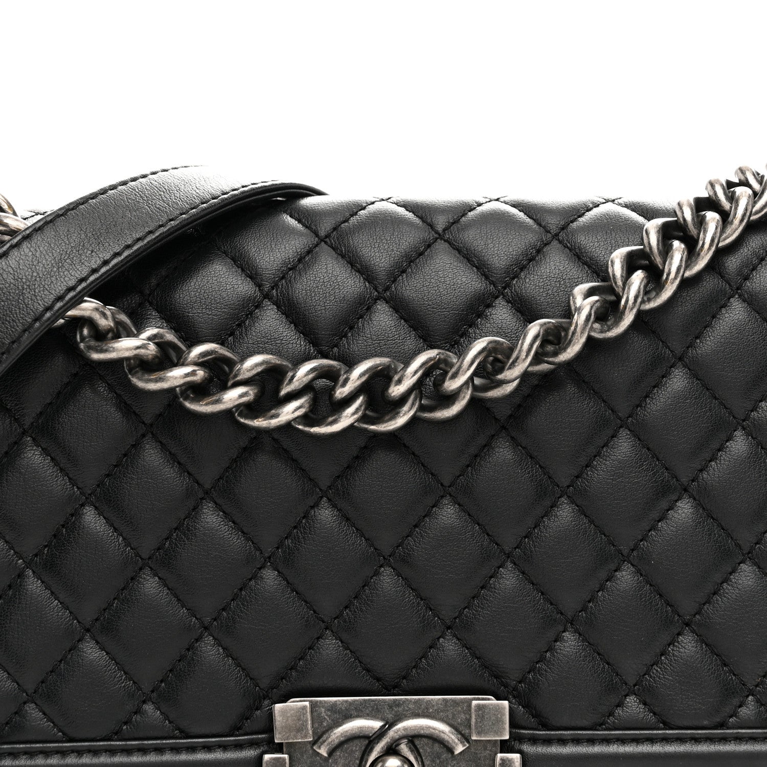 Chanel Calfskin Quilted Medium Boy Flap Black