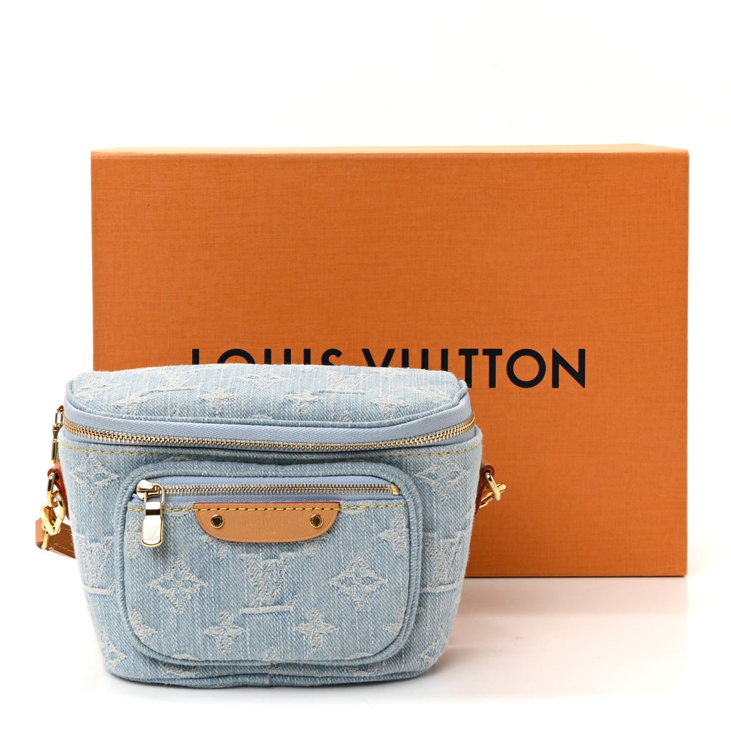 Louis Vuitton Monogram Denim Mini Bumbag Sky Blue