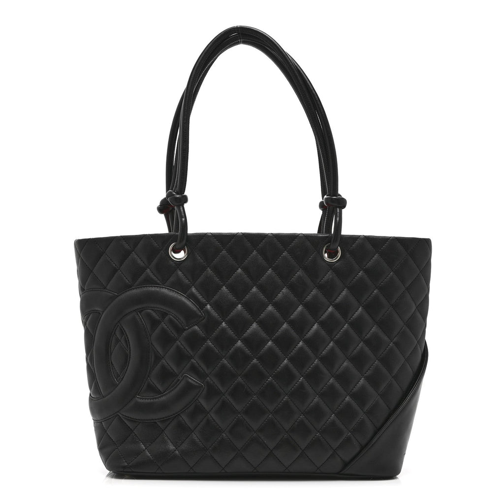Chanel Calfskin Quilted Large Cambon Tote Black